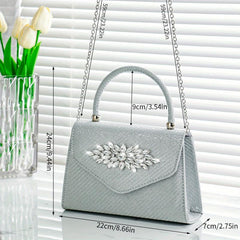 Bling Chain Clutch Handbag Prom Evening Bag