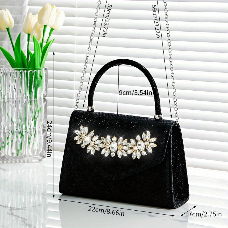 Bling Chain Clutch Handbag Prom Evening Bag