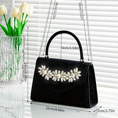 Bling Chain Clutch Handbag Prom Evening Bag