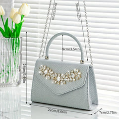 Bling Chain Clutch Handbag Prom Evening Bag