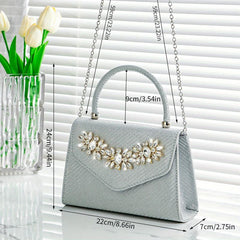 Bling Chain Clutch Handbag Prom Evening Bag