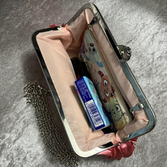 Ruched Evening Clutch Formal Dinner Handbag For Wedding Party