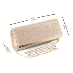 Glitter Evening Clutch Bag Classic Dinner Purse Women's Stylish Handbag