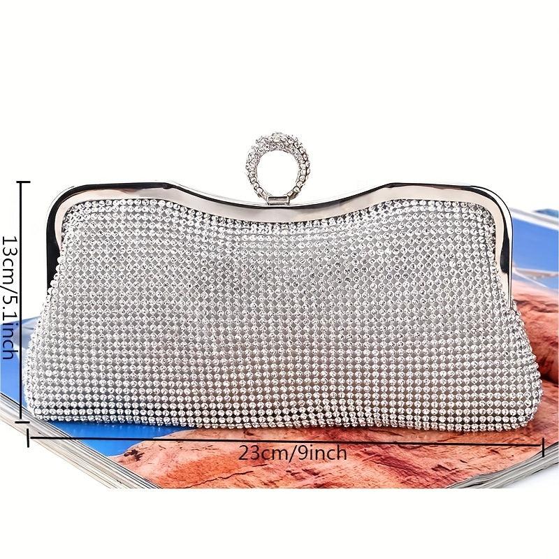 Rhinestone Evening Clutch Bag Dinner Purse Formal Banquet Handbag
