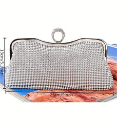 Rhinestone Evening Clutch Bag Dinner Purse Formal Banquet Handbag