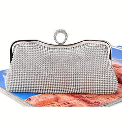 Rhinestone Evening Clutch Bag Dinner Purse Formal Banquet Handbag