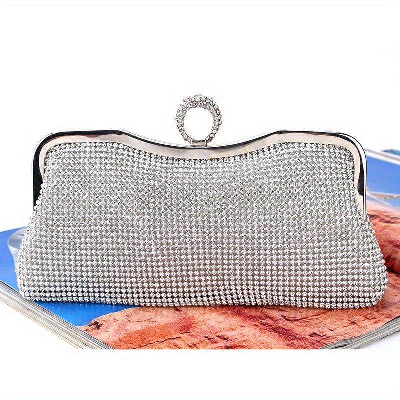 Rhinestone Evening Clutch Bag Dinner Purse Formal Banquet Handbag