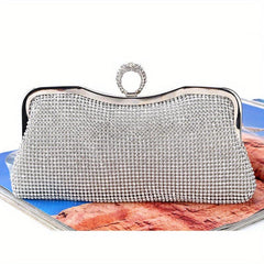 Rhinestone Evening Clutch Bag Dinner Purse Formal Banquet Handbag