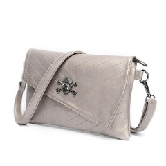 Gothic Skull Decor Shoulder Bag Y2K Punk Flap Handbag
