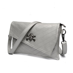 Gothic Skull Decor Shoulder Bag Y2K Punk Flap Handbag