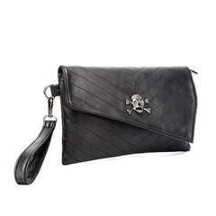 Gothic Skull Decor Shoulder Bag Y2K Punk Flap Handbag