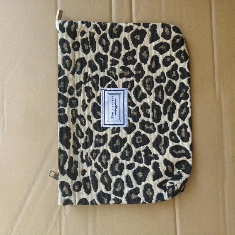 Vintage Zipper Cosmetic Clutch Bag Canvas Makeup Bag
