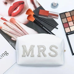 Letter Pattern Makeup Bag Zipper Clutch Cosmetic Travel Toiletry Wash Bag