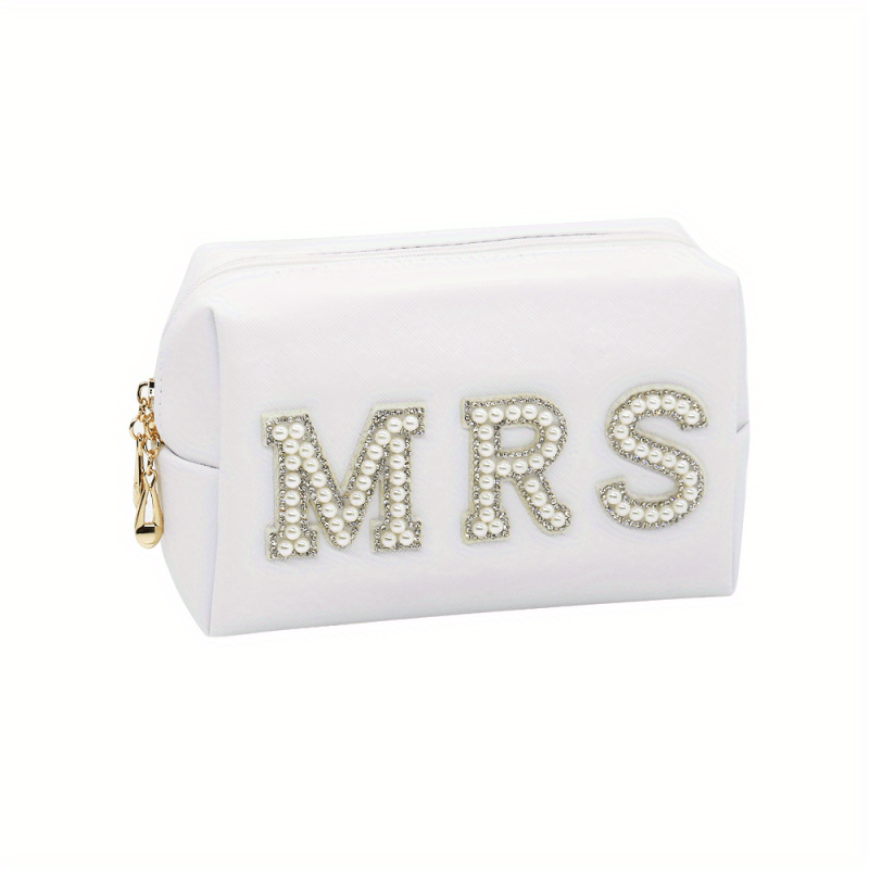 Letter Pattern Makeup Bag Zipper Clutch Cosmetic Travel Toiletry Wash Bag