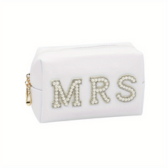 Letter Pattern Makeup Bag Zipper Clutch Cosmetic Travel Toiletry Wash Bag