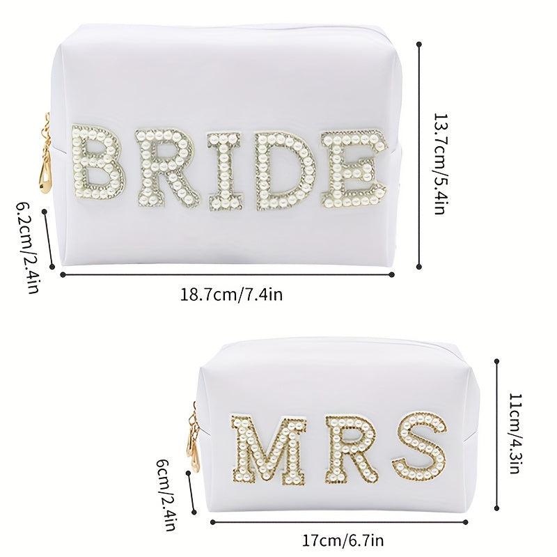 Letter Pattern Makeup Bag Zipper Clutch Cosmetic Travel Toiletry Wash Bag