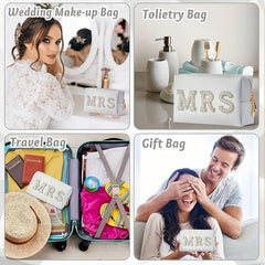 Letter Pattern Makeup Bag Zipper Clutch Cosmetic Travel Toiletry Wash Bag