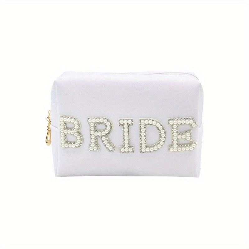 Letter Pattern Makeup Bag Zipper Clutch Cosmetic Travel Toiletry Wash Bag