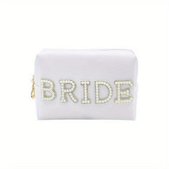 Letter Pattern Makeup Bag Zipper Clutch Cosmetic Travel Toiletry Wash Bag
