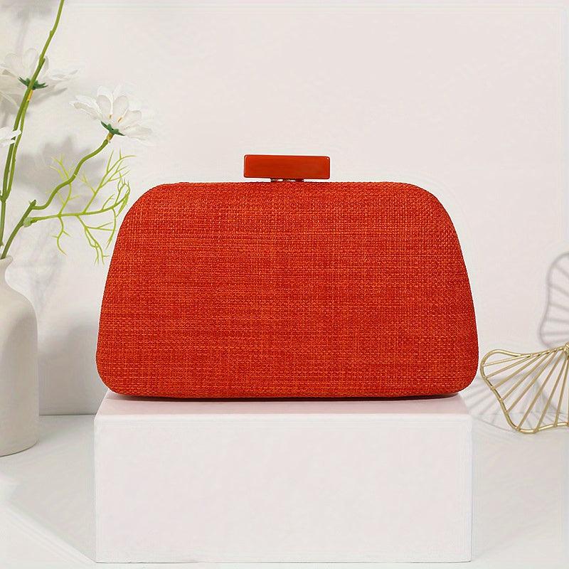 Elegent Metal Chain Clutch Frame Purse Cocktail Evening Bag