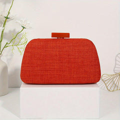 Elegent Metal Chain Clutch Frame Purse Cocktail Evening Bag