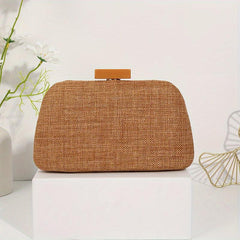 Elegent Metal Chain Clutch Frame Purse Cocktail Evening Bag