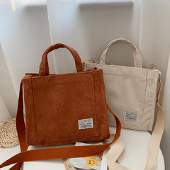 Corduroy Handbag Women's Square Crossbody Bag
