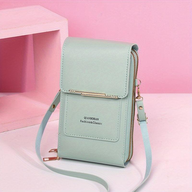 Mini Phone Bag PU Leather Card Storage Organizer Crossbody Coin Purse