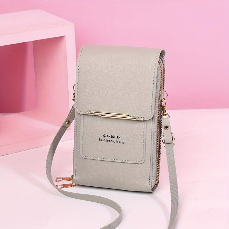Mini Phone Bag PU Leather Card Storage Organizer Crossbody Coin Purse