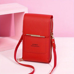 Mini Phone Bag PU Leather Card Storage Organizer Crossbody Coin Purse