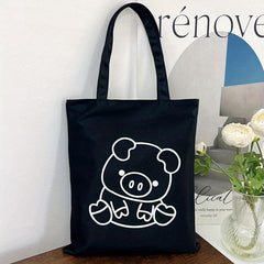Animal Print Tote Bag Nylon Lightweight Shoulder Shopping