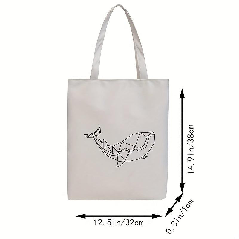Animal Print Tote Bag Nylon Lightweight Shoulder Shopping