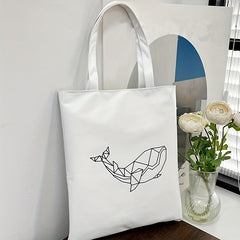 Animal Print Tote Bag Nylon Lightweight Shoulder Shopping