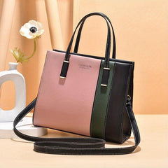 Colorblock Tote Bag Shoulder Bag All Match Crossbody Bag
