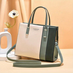 Colorblock Tote Bag Shoulder Bag All Match Crossbody Bag