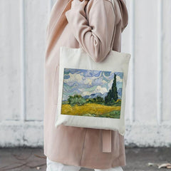 Graphic Pattern Canvas Bag Lightweight Shopper Storage Handbag