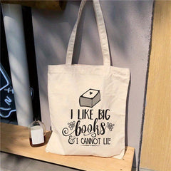 Cartoon Books Print Shoulder Bag Lightweight Shopper Bag