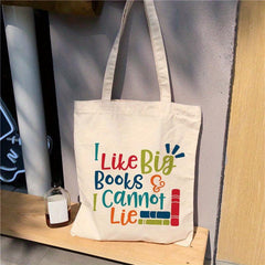 Cartoon Books Print Shoulder Bag Lightweight Shopper Bag