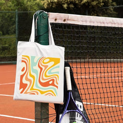 Abstract Pattern Canvas Shoulder Bag Lightweight Shopper Storage Bag