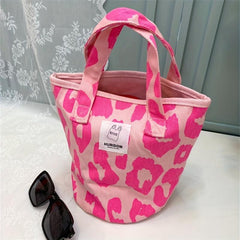 Canvas Tote Bucket Bag Lightweight Satchel Commuter Bag