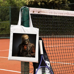 Fashionable Skull Pattern Canvas Shoulder Bag Halloween Storage Bag