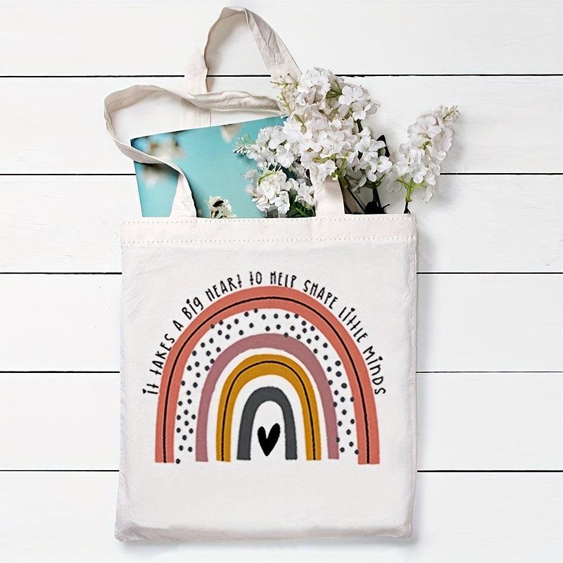 Cartoon Pattern Canvas Bag Shoulder Bag Reusable Shopper Bag