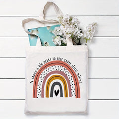 Cartoon Pattern Canvas Bag Shoulder Bag Reusable Shopper Bag