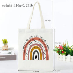 Cartoon Pattern Canvas Bag Shoulder Bag Reusable Shopper Bag