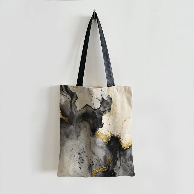 Marble Print Handbag Shopper Bag for School