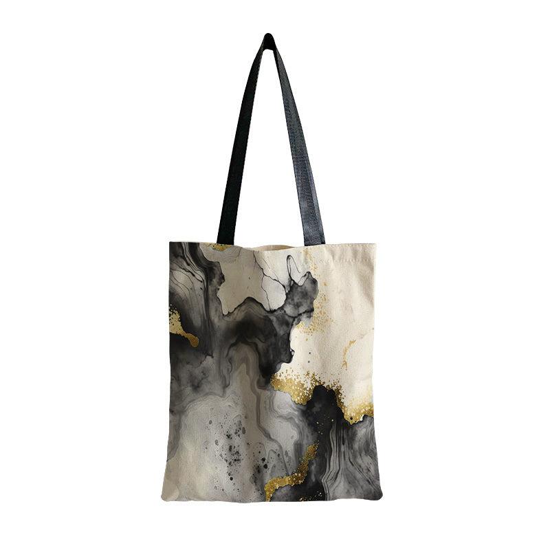 Marble Print Handbag Shopper Bag for School