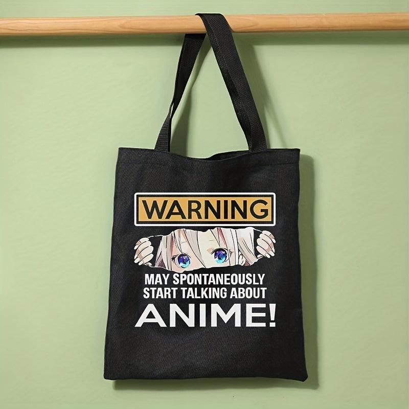 Anime Print Shoulder Bag Lightweight Storage Bag