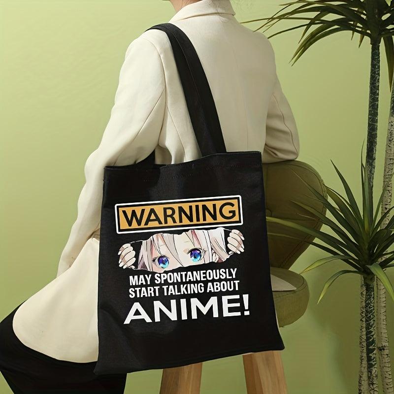 Anime Print Shoulder Bag Lightweight Storage Bag