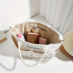 Canvas Lunch Box Bag For Women Pocket Go Out Mommy Bag