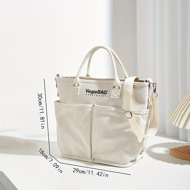 Canvas Lunch Box Bag For Women Pocket Go Out Mommy Bag
